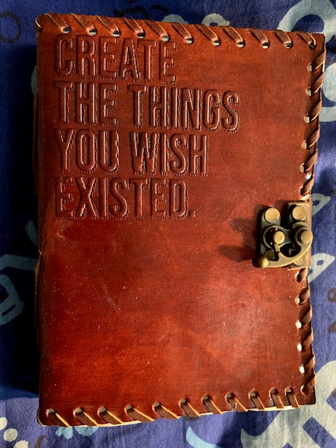 Important Nothings Quote Embossed Leather Journal - 7x5