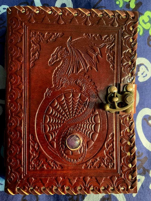 Leather Journal 5 x 7 Cat/Owl/Dragon/Create